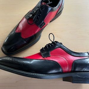 David Stone Two Tone Wingtip Oxfords Dress Shoes in Size 8 D